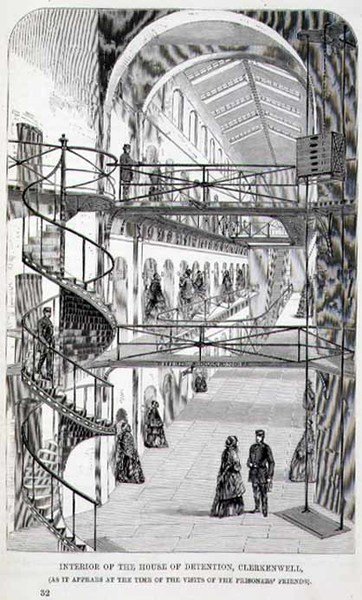 Interior of the House of Detention, Clerkenwell, from 