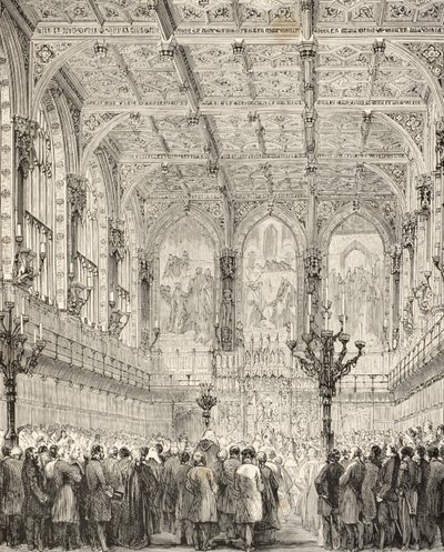 Interior of the House of Lords by English School