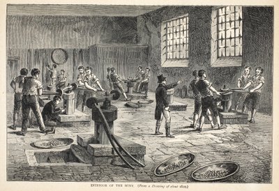 Interior of the Mint, from a drawing of about 1820 by English School