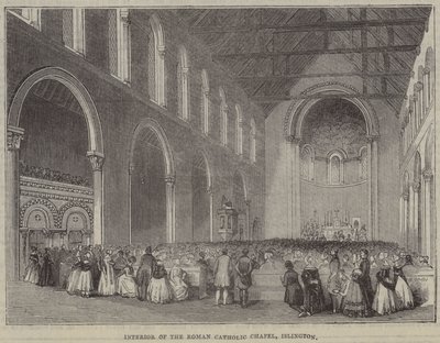 Interior of the Roman Catholic Chapel, Islington by English School