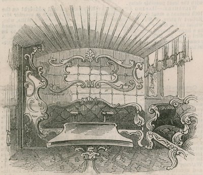 Interior of the Royal Railway Carriage by English School