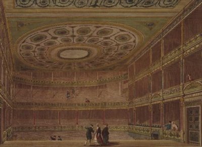 Interior of the Theatre Royal, Drury Lane, Viewed from the Stage, Altered and Decorated by Robert and James Adam by English School