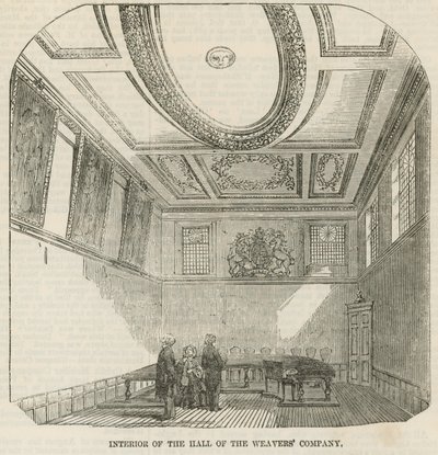 Interior of the Hall of the Weavers Company by English School