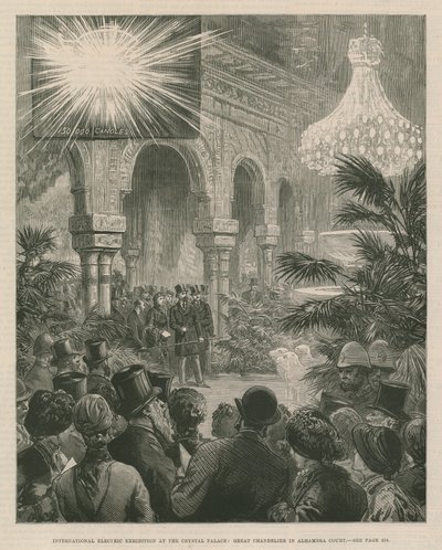 International Electric Exhibition at the Crystal Palace by English School