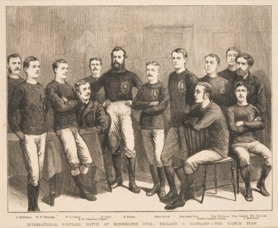 International Football Match at Kennington Oval: England vs. Scotland - The Scotch Team, from The Graphic, 1879 by English School