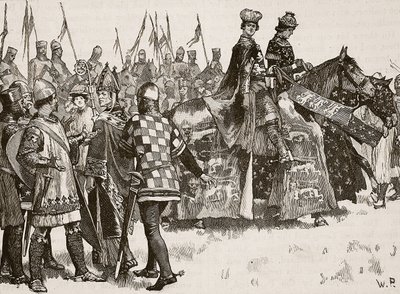 Interview between Becket and King Henry (Illustration from Cassell