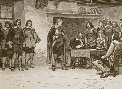 Interview between Charles and the Earl of Denbigh, illustration from Cassell