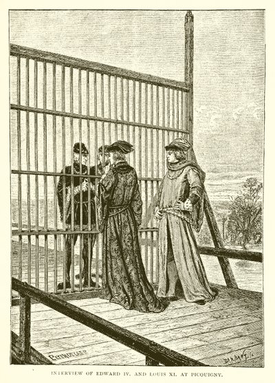 Interview of Edward IV and Louis XI at Picquigny by English School
