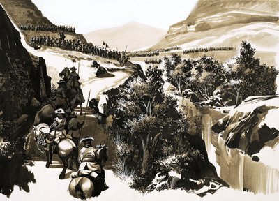 Into the Valley of the River Garry Came the Lowland Army of General Mackay by English School