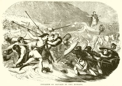 Invasion of Britain by the Romans by English School