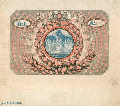 Invitation to the Coronation of George IV in 1821 by English School