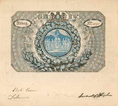 Invitation to the Coronation of George IV in 1821 by English School