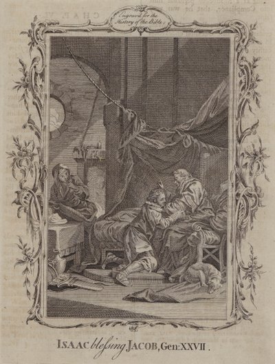 Isaac Blessing Jacob by English School