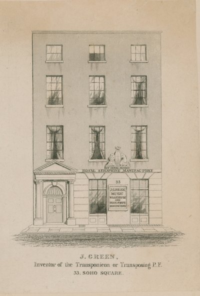 J. Green, Music Warehouse and Piano Forte Manufactory by English School