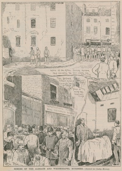 Jack the Ripper: Scenes of the Aldgate and Whitechapel Murders by English School