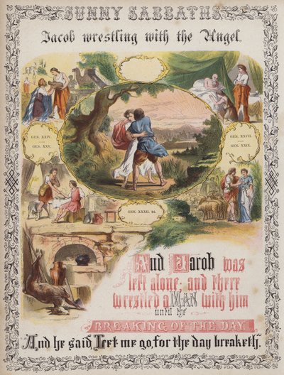 Jacob Wrestling with the Angel by English School