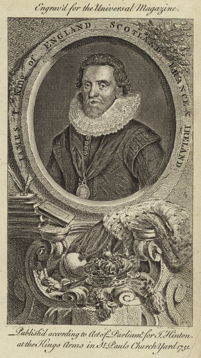 James I, King of England, Scotland, France, and Ireland by English School