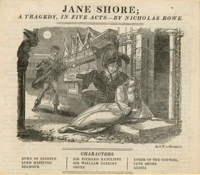 Jane Shore, a tragedy in five acts by English School