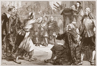 Janet Geddes Flinging Her Stool at the Dean of Edinburgh by English School
