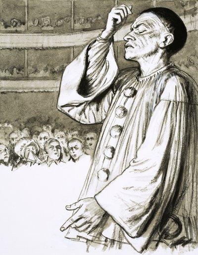 Jean Gaspard Deburau, also known as the Clown Pierrot by English School