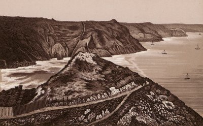 Jersey, Channel Islands: The Way down to the Devils Hole by English School