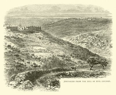 Jerusalem from the Hill of Evil Counsel by English School