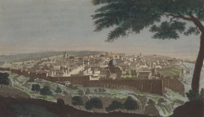Jerusalem from the Valley of Jehosophat by English School