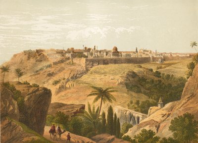 Jerusalem from the Road to Bethany by English School