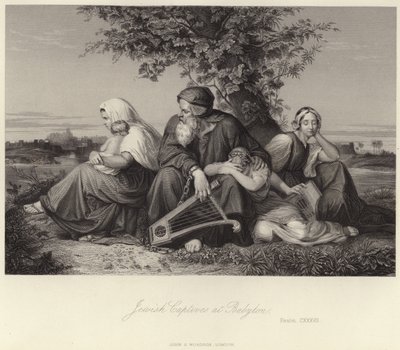 Jewish Captives at Babylon by English School