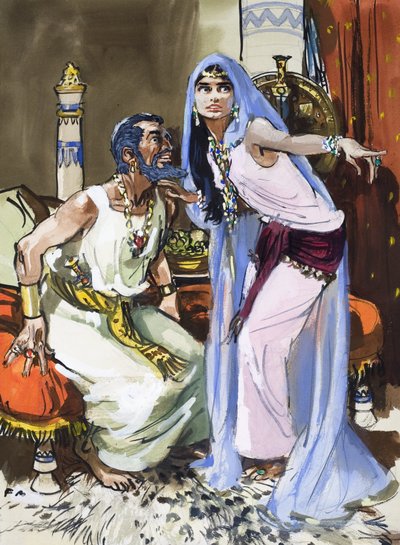 Jezebel Talking to Ahab by English School