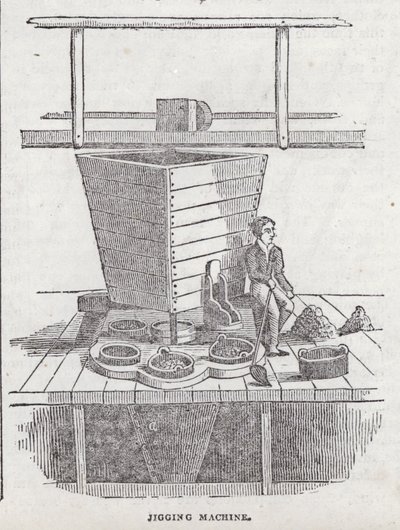 Jigging machine, Cornish copper mine by English School