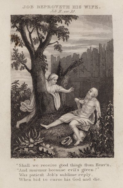 Job Reproveth His Wife, Job 2:10 by English School