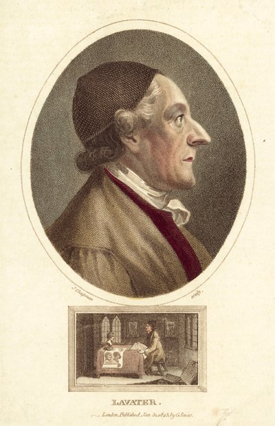 Johann Kaspar Lavater, Swiss Poet, Philosopher, Physiognomist and Theologian (engraving) by English School