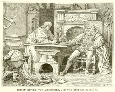 Johann Kepler, the Astronomer, and the Emperor Rudolf II by English School