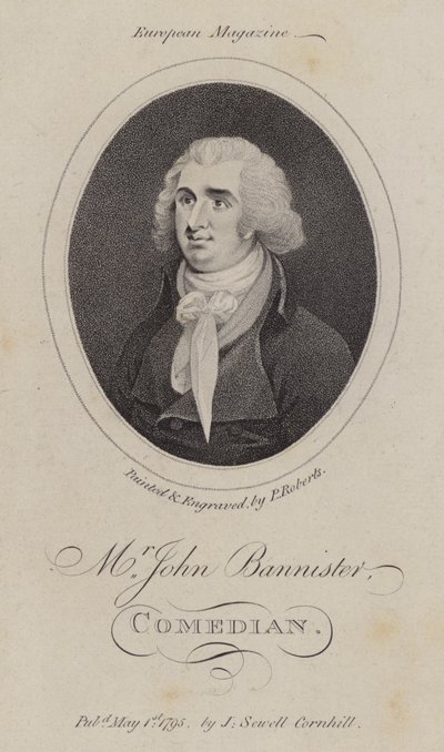 John Bannister, English Actor, Comedian and Theatre Manager by English School