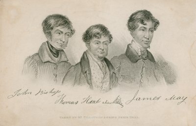 John Bishop, Thomas Head (alias Williams), James May by English School