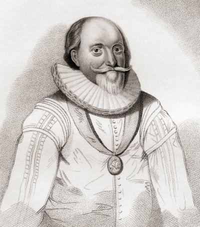 John Erskine, 2nd/19th Earl of Mar, c.1558–1634. Scottish politician. From Iconographia Scotica or Portraits of Illustrious Persons of Scotland, published 1797. by English School