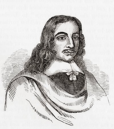 John Gadbury, English Astrologer, and Writer of Almanacs, from Old England: A Pictorial Museum, Published 1847 by English School