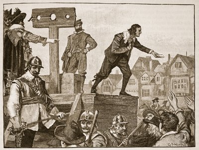 John Lilburne on the Pillory, Illustration from Cassell