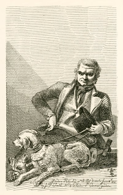John MacNally, of Tyrone County, with His Two Dogs Boxer and Rover by English School