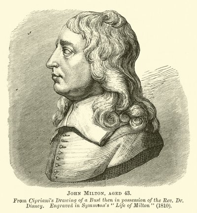 John Milton, Aged 43 by English School