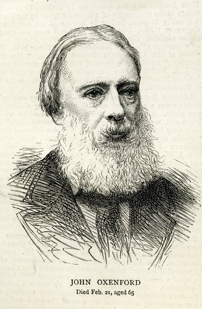 John Oxenford (1812-77) Illustration from The Graphic 1877 by English School