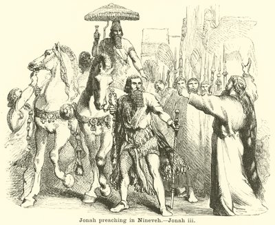 Jonah preaching in Nineveh by English School