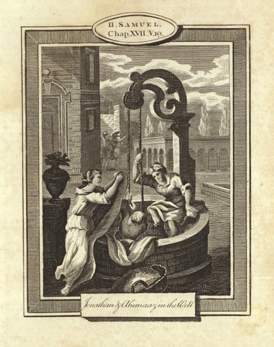Jonathan and Ahimaaz in the well by English School