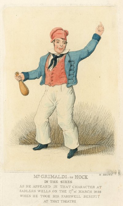 Joseph Grimaldi as Hock by English School
