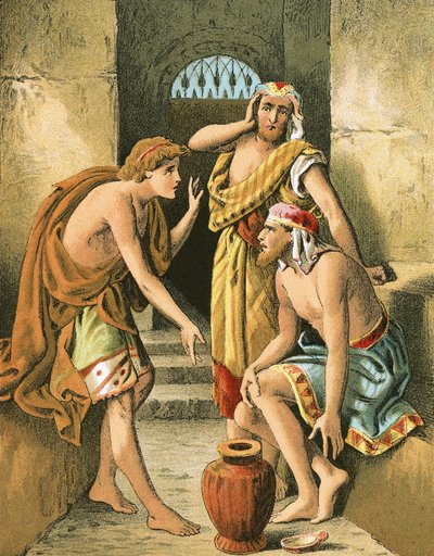 Joseph Interpreting the Dreams of the Chief Butler and Baker by English School