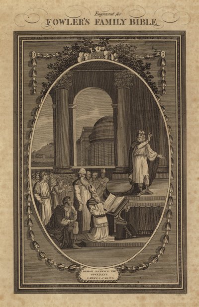 Josiah renews the Covenant, 2 Kings, Chapter 22, Verse 3 by English School