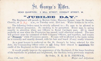 Jubilee Day Invite by English School