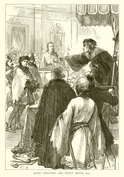 Judge Gascoigne and Prince Henry, 1413 by English School