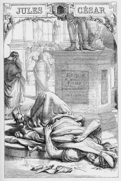 The Tragedy of Julius Caesar - Illustration in Completes de William Shakespeare 1866 by English School
